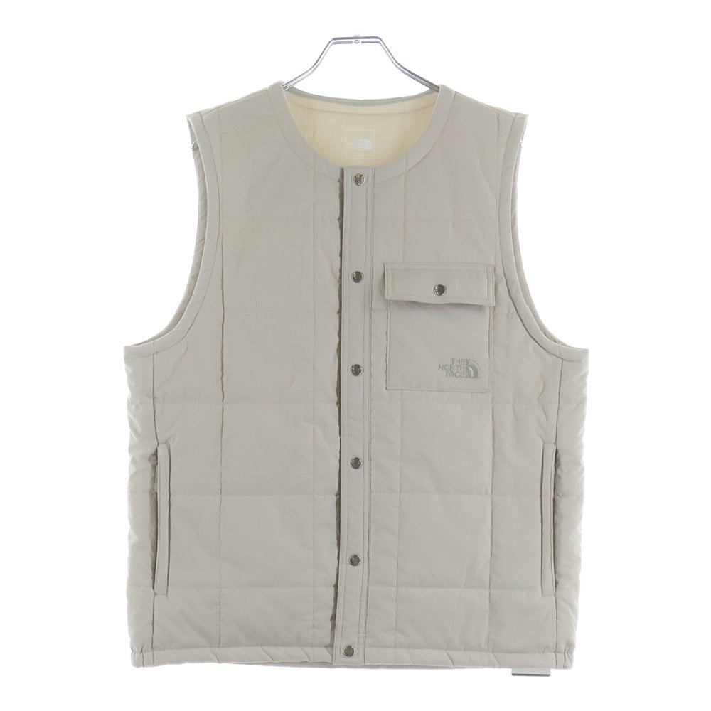 THE NORTH FACE(ザノースフェイス) MEADOW WARM VEST メドウウォーム ロゴエンブロイダリー パファーベスト ホワイト NY82330
