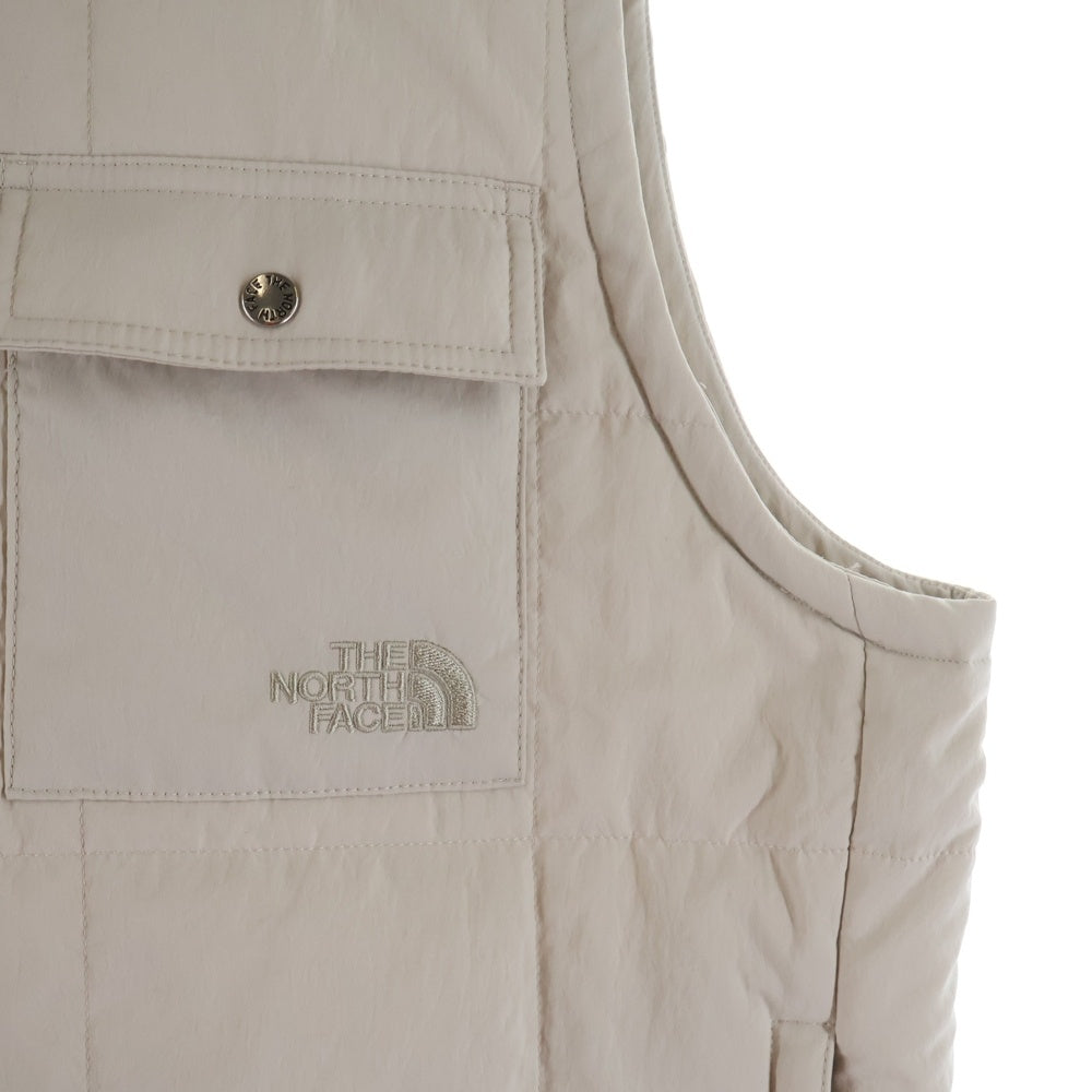THE NORTH FACE(ザノースフェイス) MEADOW WARM VEST メドウウォーム ロゴエンブロイダリー パファーベスト ホワイト NY82330