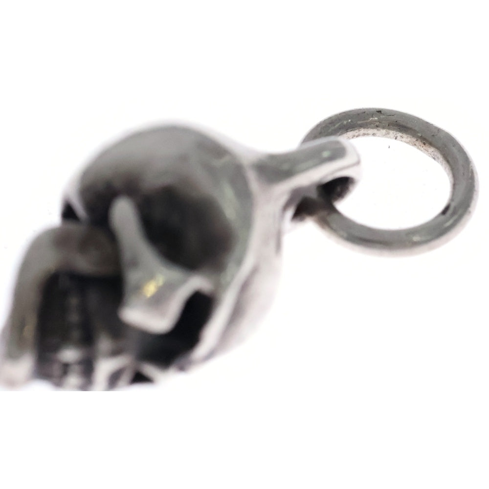 Leathers and Treasures(レザーズアンドトレジャーズ) SKULL アイストーン スカルモチーフ ネックレストップ シルバー