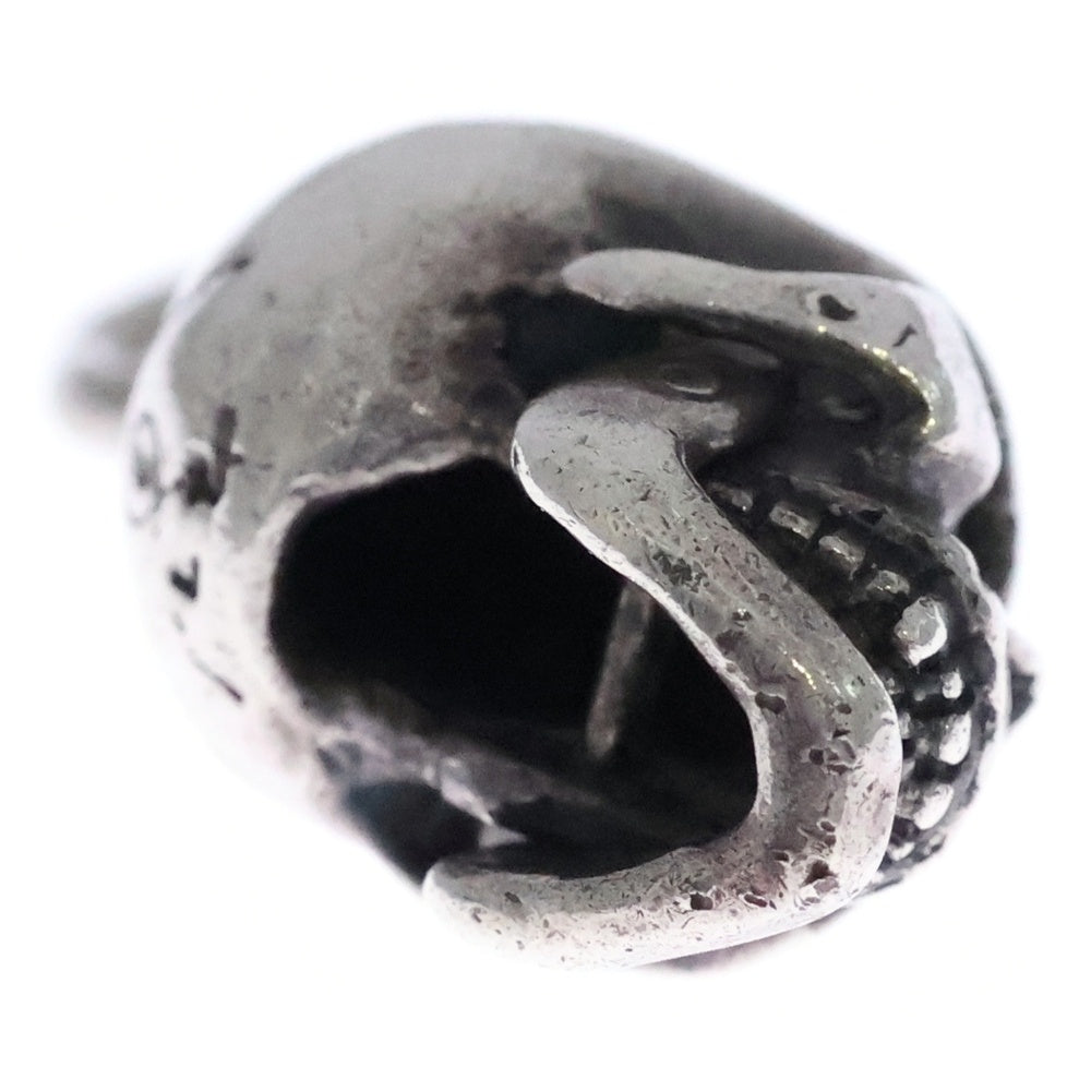 Leathers and Treasures(レザーズアンドトレジャーズ) SKULL アイストーン スカルモチーフ ネックレストップ シルバー