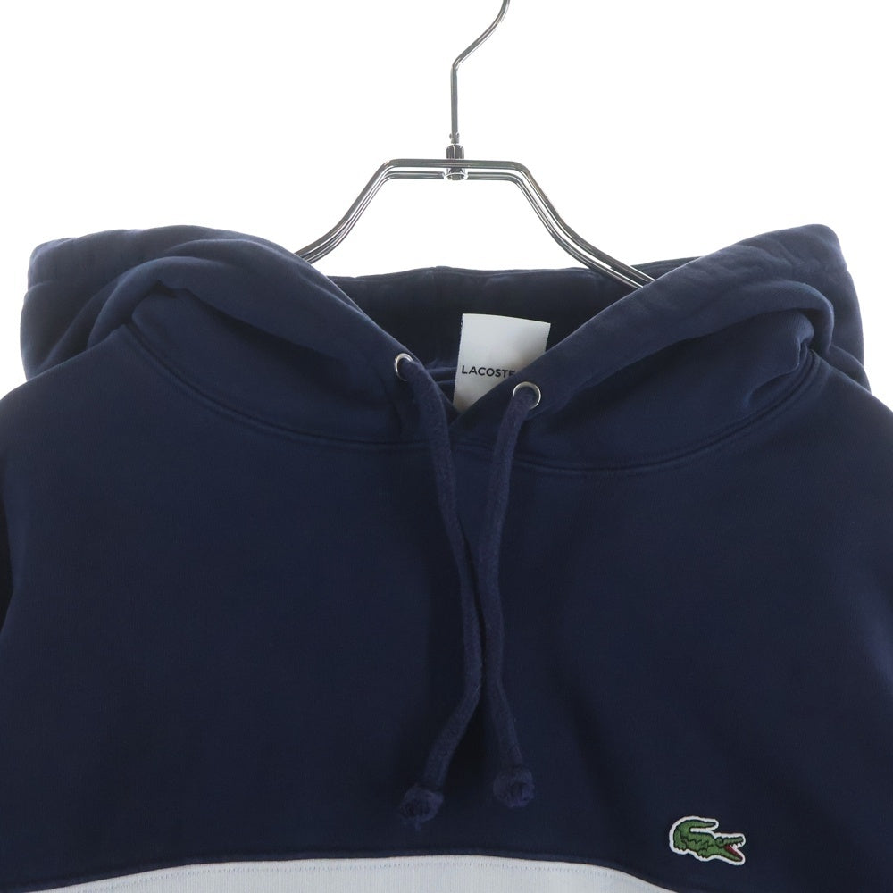 SUPREME(シュプリーム) 19AW ×LACOSTE LIVE Logo Panel Hooded Sweatshirt ラコステ ライブ ロゴパネル スウェット プルオーバーパーカー ネイビー SH1861