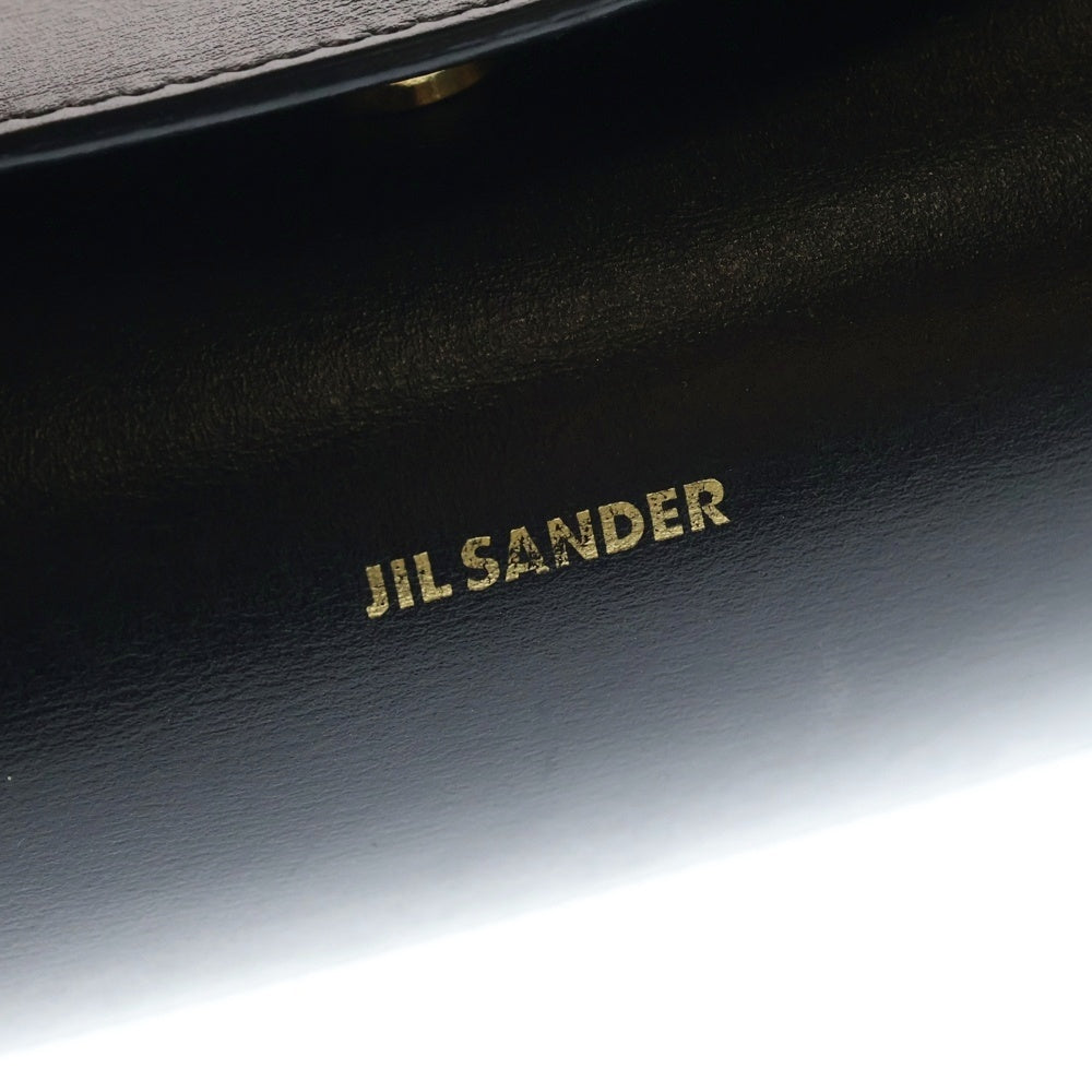 JIL SANDER(ジルサンダー) CANNOLO MINI カンノーロ ミニ レザー ショルダーバッグ ブラック レディース