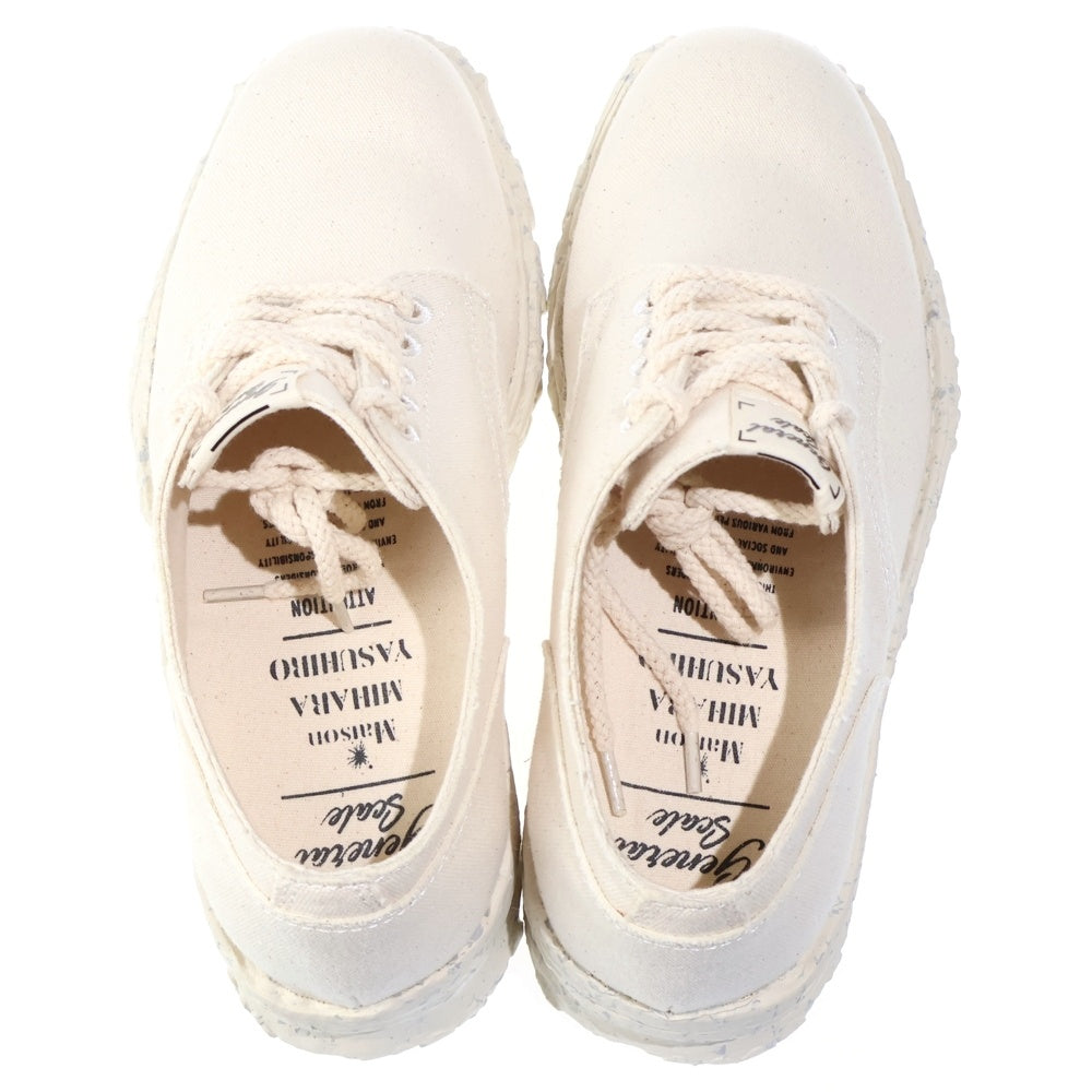 MAISON MIHARAYASUHIRO(メゾンミハラヤスヒロ) 23AW GENERAL SCALE PAST Vintage Like Sole Canvas Shoes ジェネラルスケール キャンバス ローカットスニーカー ホワイト S12FW702