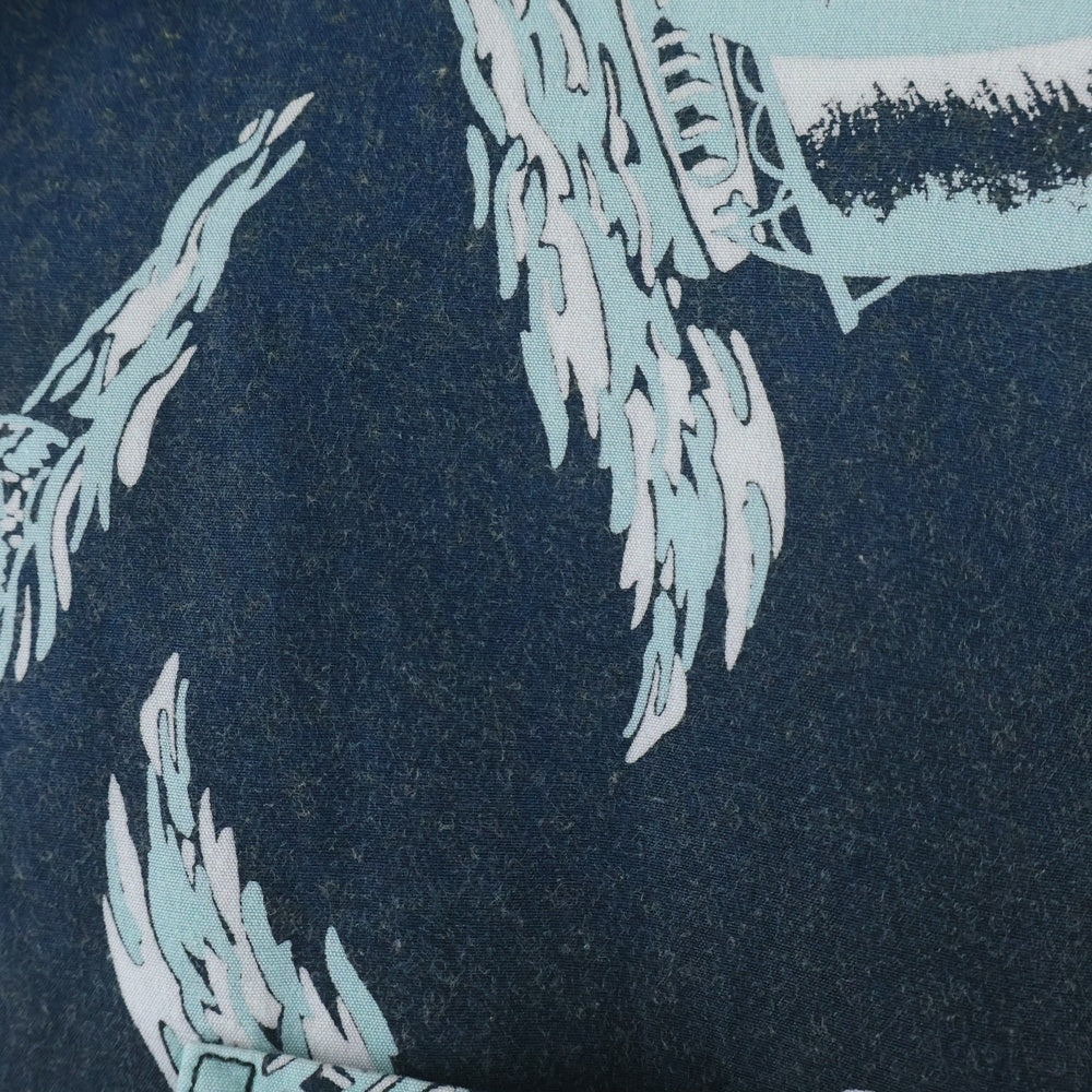 MAISON MIHARAYASUHIRO(メゾンミハラヤスヒロ) 25SS Vintage Like Aloha Short-Sleeve Shirt 半袖アロハシャツ ブラック/グリーン J14SH187