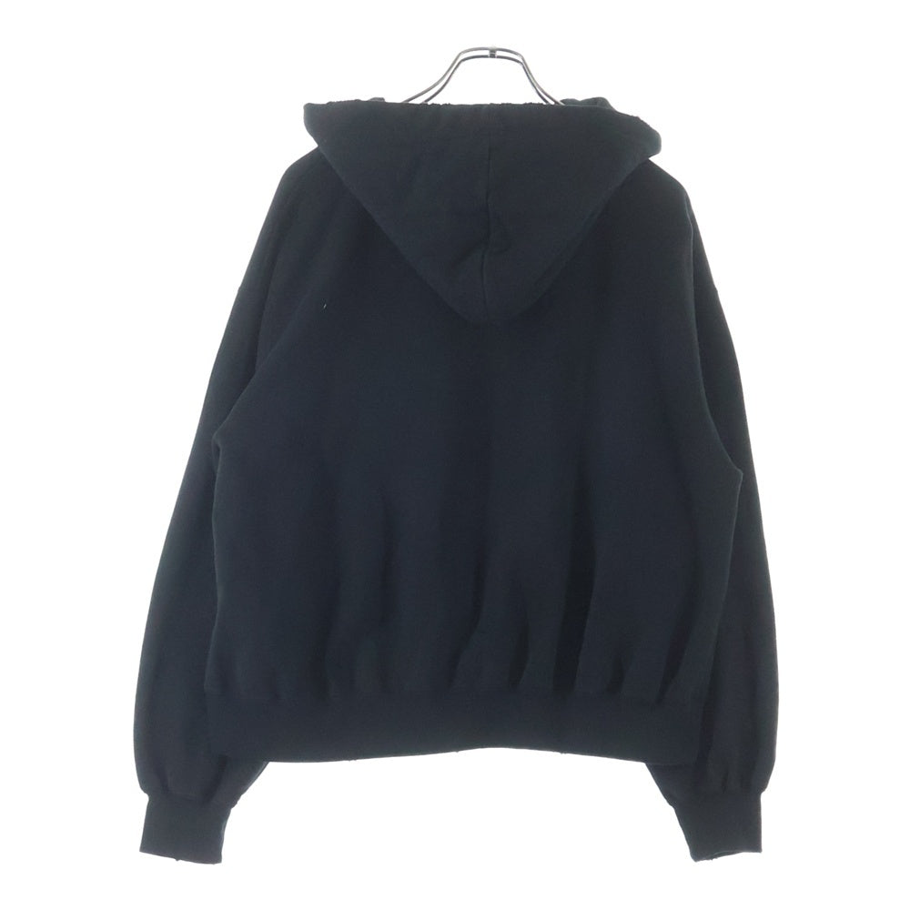 MAISON MIHARAYASUHIRO(メゾンミハラヤスヒロ) Smily Face Print Distressed Hoodie スマイリーフェイスプリント プルオーバースウェットフーディー パーカー ブラック/イエロー K14HD741