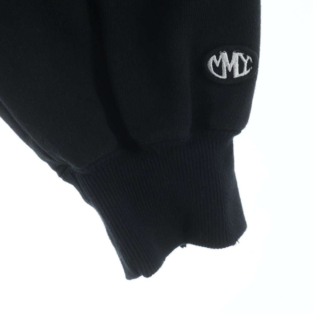 MAISON MIHARAYASUHIRO(メゾンミハラヤスヒロ) Smily Face Print Distressed Hoodie スマイリーフェイスプリント プルオーバースウェットフーディー パーカー ブラック/イエロー K14HD741