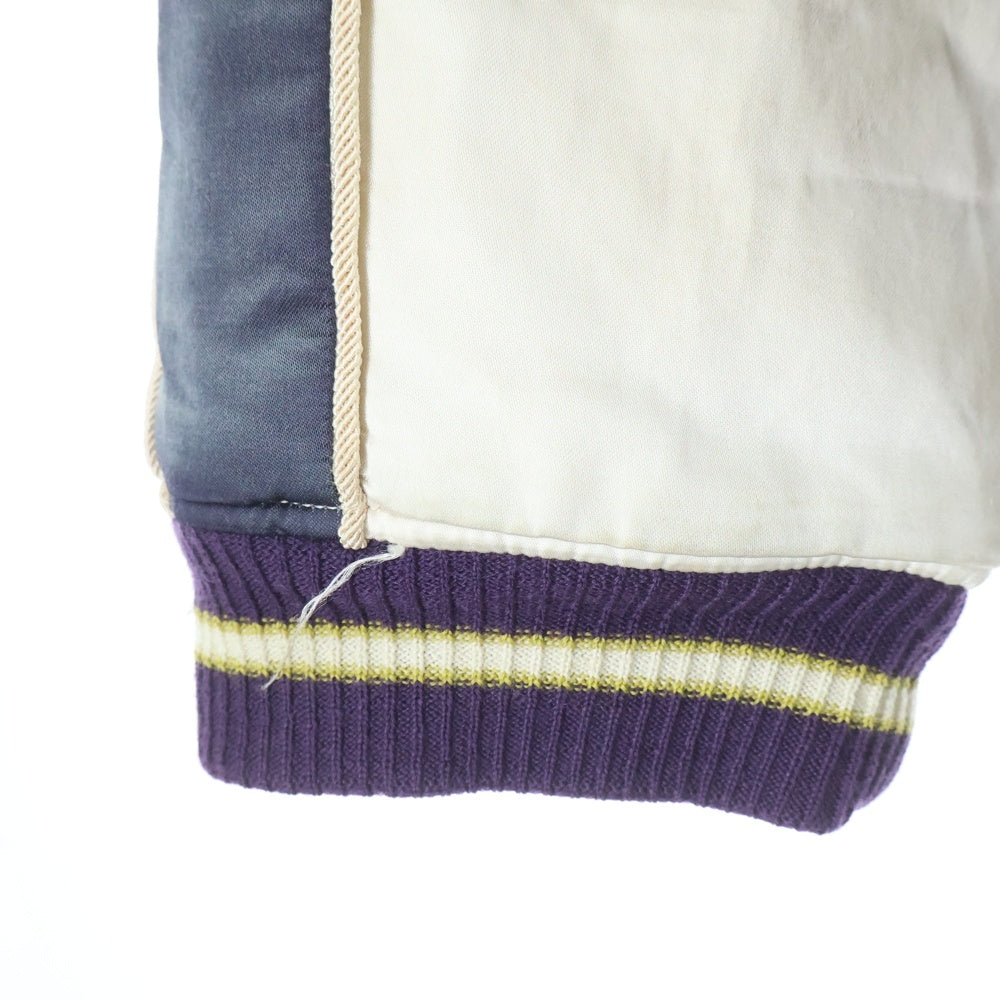 MAISON MIHARAYASUHIRO(メゾンミハラヤスヒロ) 24AW Souvenir Jacket エンブロイダリー スーベニアジャケット スカジャン ブルー/ホワイト J13BL141