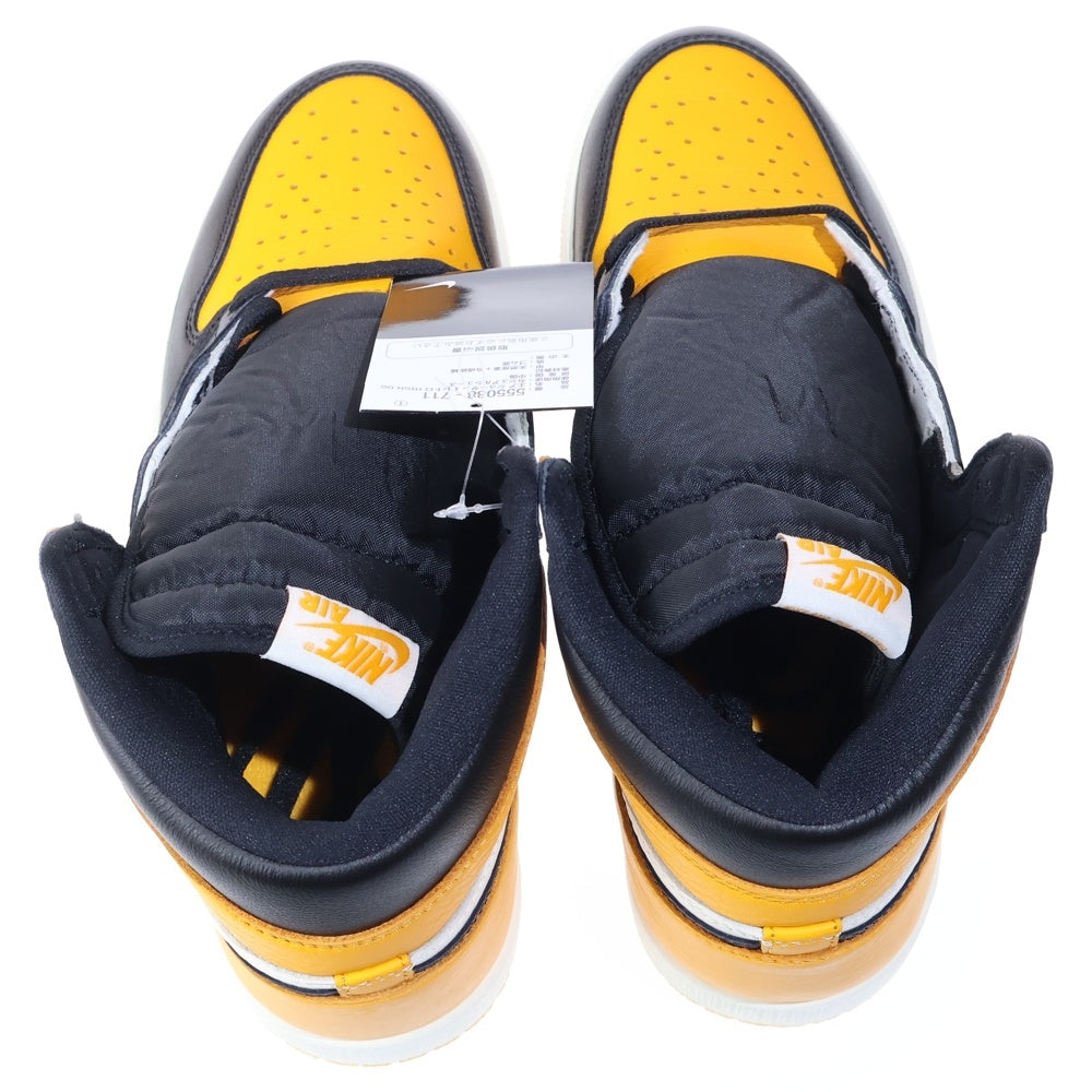NIKE(ナイキ) AIR JORDAN1 RETRO HIGH OG TAXI エアジョーダン1 レトロ タクシー ハイカットスニーカー イエロー US10.5/28.5cm 555088-711