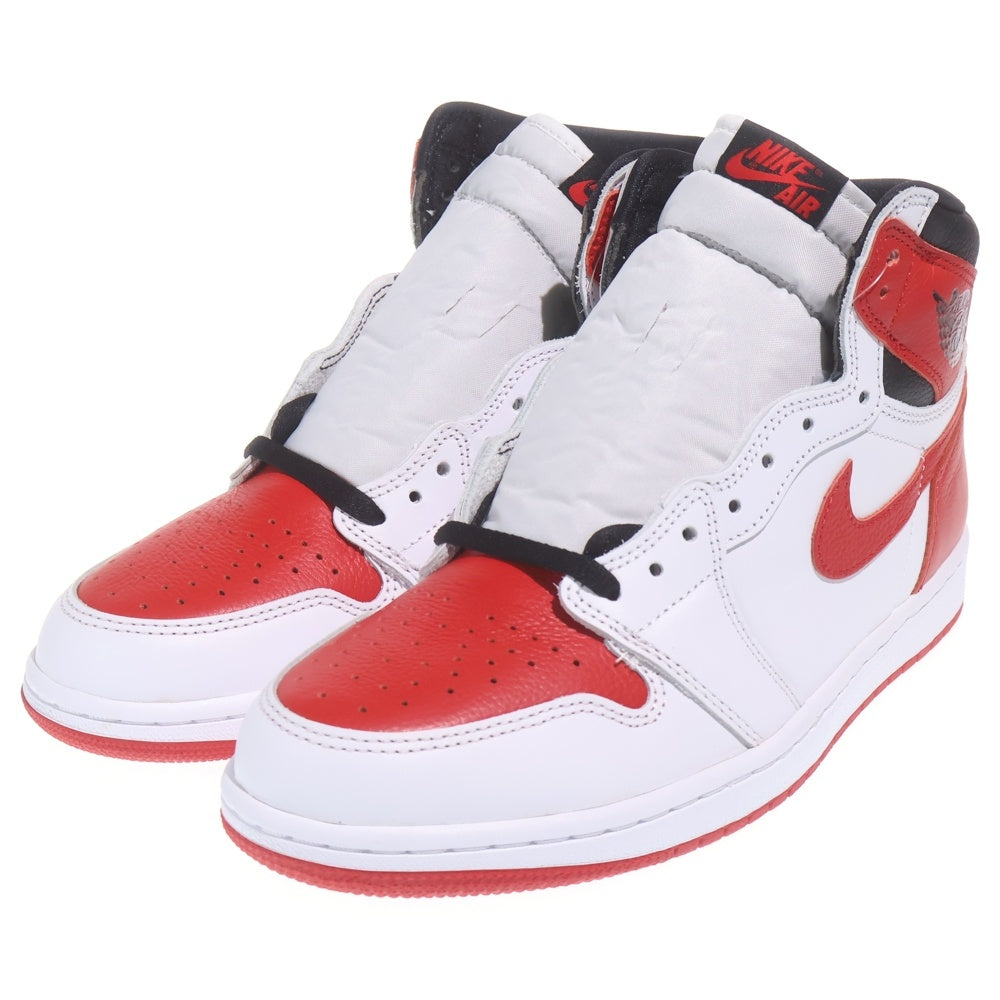 NIKE(ナイキ) AIR JORDAN 1 RETRO HIGH OG HERITAGE エアジョーダン1 レトロ ヘリテージ ハイカットスニーカー ホワイト/レッド US10.5/28.5cm 555088-161