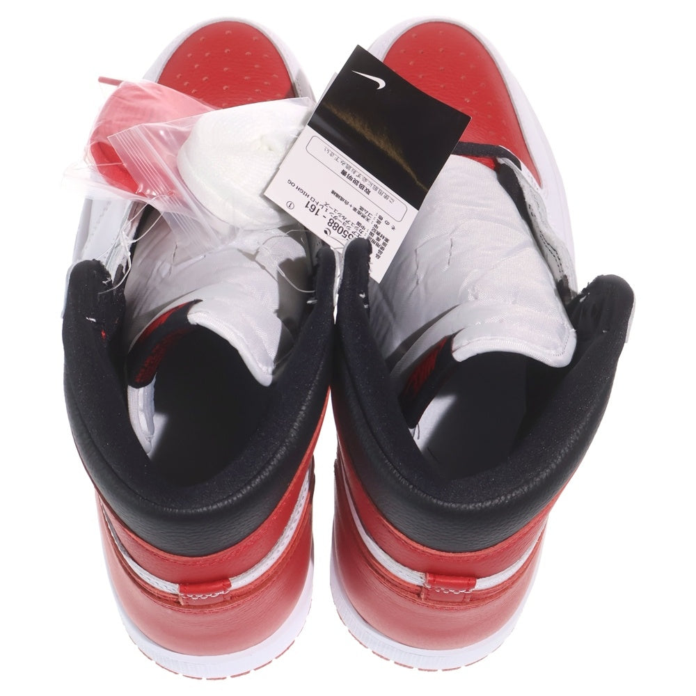 NIKE(ナイキ) AIR JORDAN 1 RETRO HIGH OG HERITAGE エアジョーダン1 レトロ ヘリテージ ハイカットスニーカー ホワイト/レッド US10.5/28.5cm 555088-161