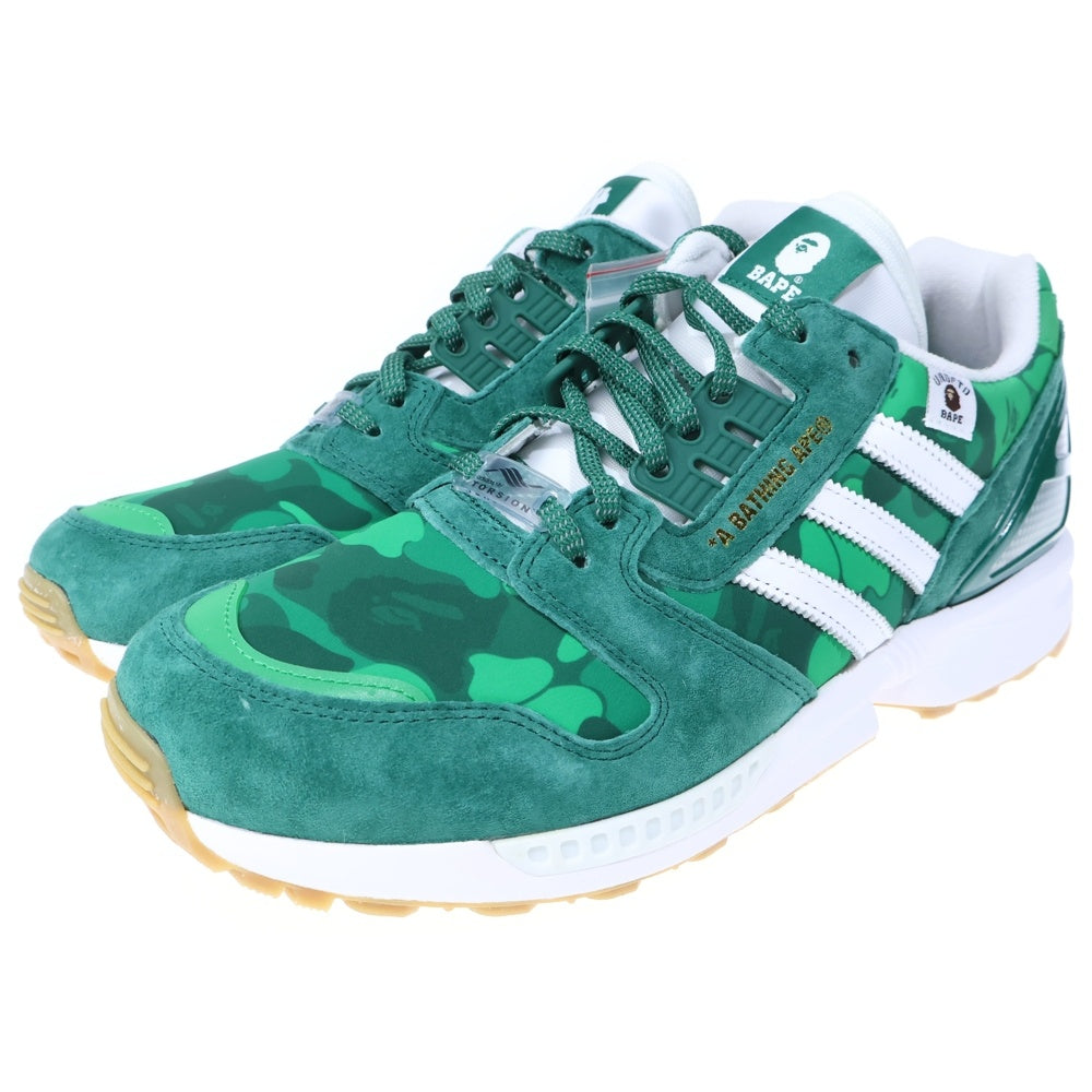 adidas(アディダス) ×A BATING APE ×UNDEFEATED ZX8000 アベイシングエイプ アンディフィーテッド ローカットスニーカー グリーン US10/28cm FY8851