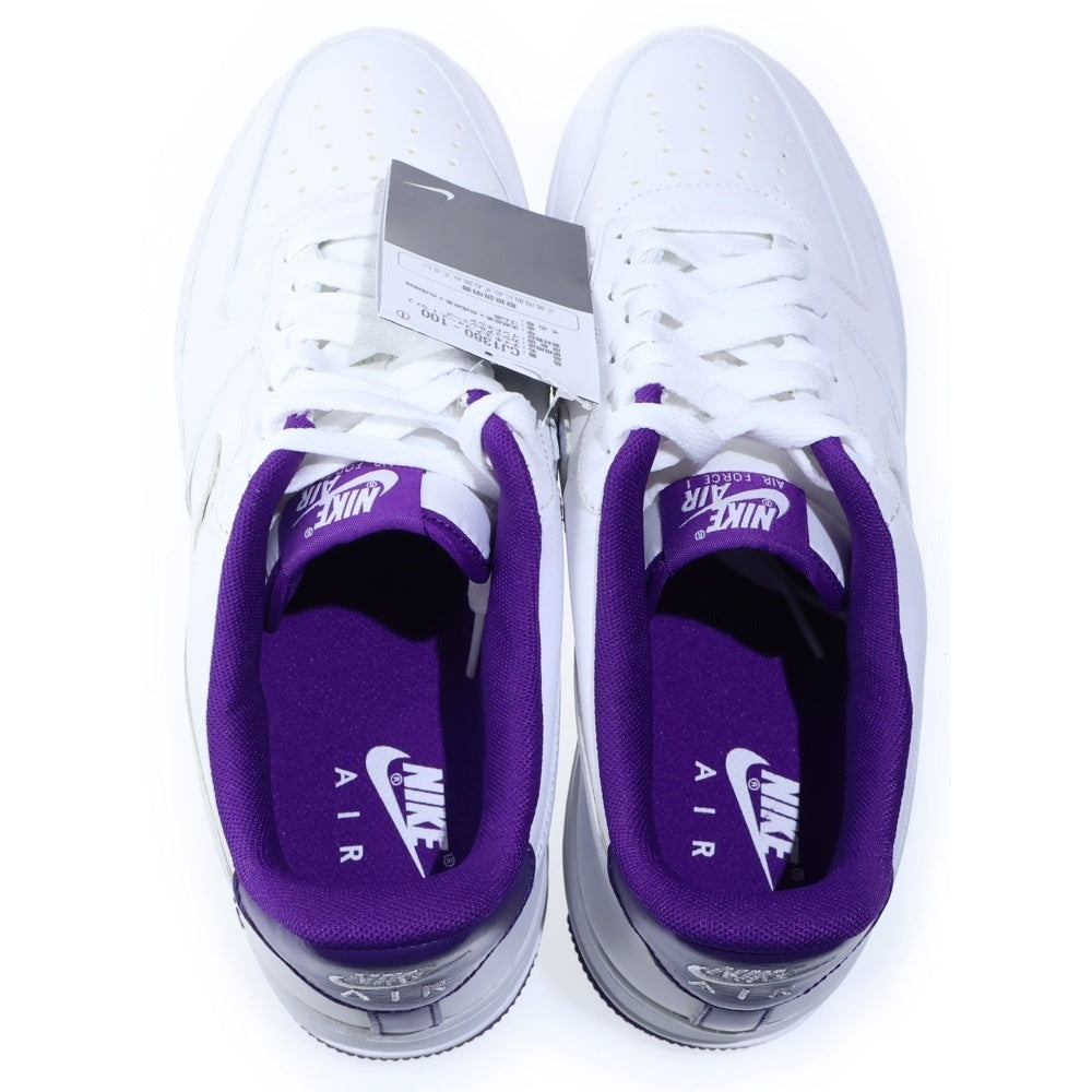 NIKE(ナイキ) AIR FORCE 1 LOW 07 VOLTAGE PURPLE エアフォース1 ヴォルテージパープル ローカットスニーカー ホワイト US9.5/27.5cm CJ1380-100