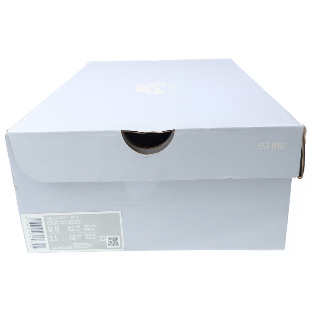 NIKE(ナイキ) AIR FORCE 1 LOW 07 VOLTAGE PURPLE エアフォース1 ヴォルテージパープル ローカットスニーカー ホワイト US9.5/27.5cm CJ1380-100
