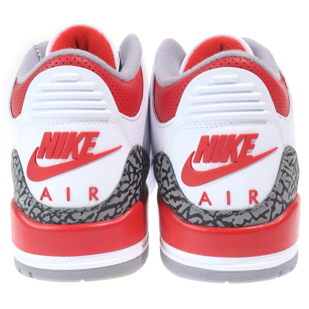 NIKE(ナイキ) AIR JORDAN 3 RETRO FIRE RED エアジョーダン 3 レトロ ファイヤーレッド ハイカットスニーカー ホワイト/レッド US10.5/28.5cm DN3707-160