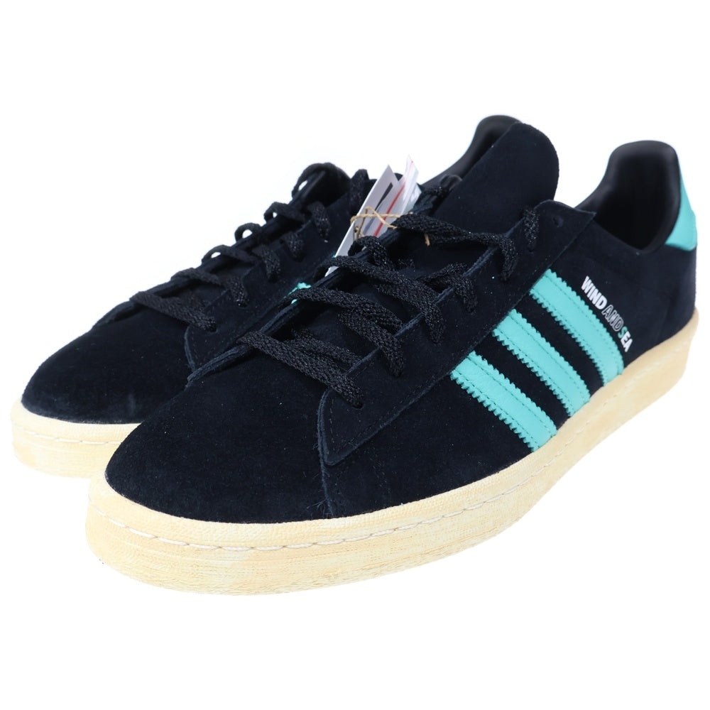 adidas(アディダス) ×WIND AND SEA ×ATMOS CAMPUS 80S ウィンダンシー アトモス キャンパス ローカットスニーカー ブラック/ブルー US10.5/28.5cm GX3952