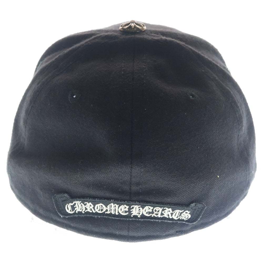 CHROME HEARTS(クロムハーツ) BASEBALL TRUCKER CAP ホースシューロゴエンブロイダリー クロスボール 6パネル トラッカー ベースボールキャップ ブラック