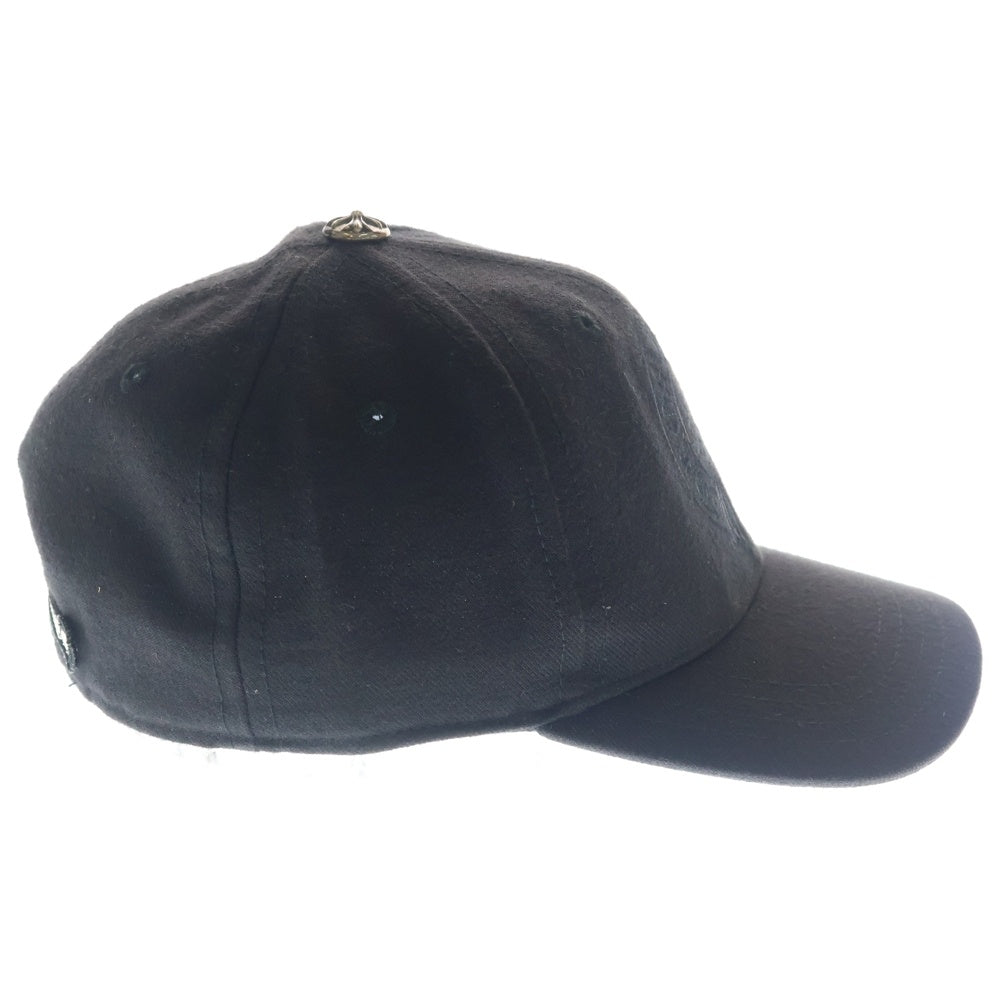 CHROME HEARTS(クロムハーツ) BASEBALL TRUCKER CAP ホースシューロゴエンブロイダリー クロスボール 6パネル トラッカー ベースボールキャップ ブラック