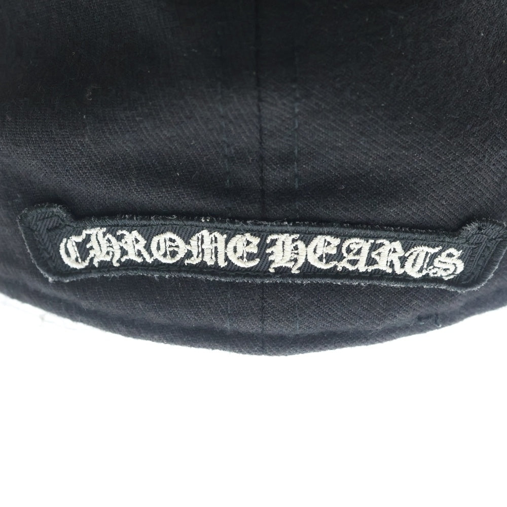 CHROME HEARTS(クロムハーツ) BASEBALL TRUCKER CAP ホースシューロゴエンブロイダリー クロスボール 6パネル トラッカー ベースボールキャップ ブラック