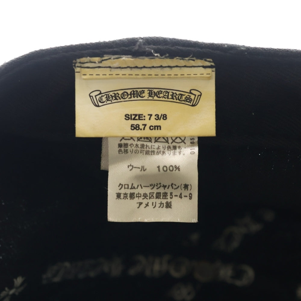 CHROME HEARTS(クロムハーツ) BASEBALL TRUCKER CAP ホースシューロゴエンブロイダリー クロスボール 6パネル トラッカー ベースボールキャップ ブラック