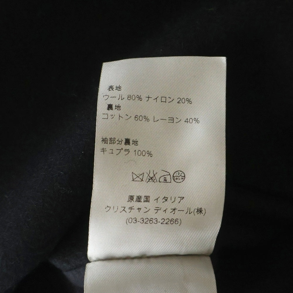Dior HOMME(ディオールオム) ウールナイロン エポレット ダブルPコート ブラック 133C334A0315