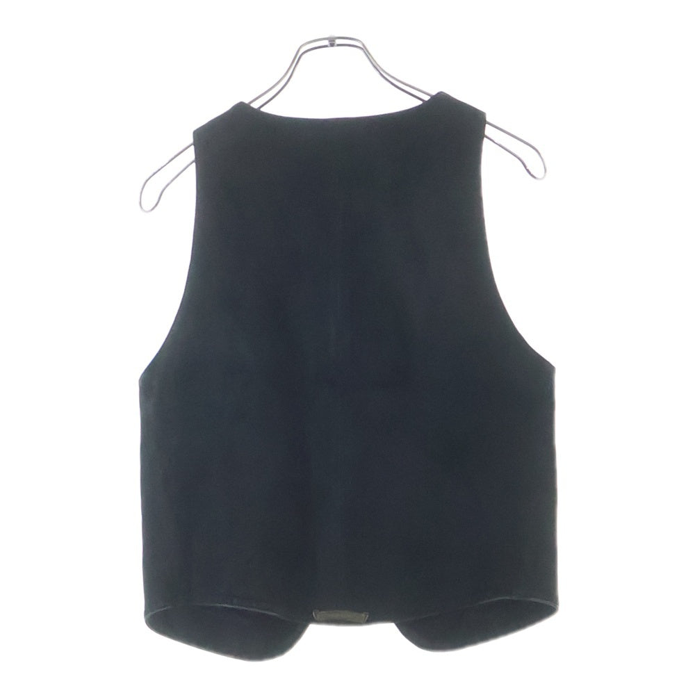 CHROME HEARTS(クロムハーツ) 2B SUEDE VEST スエードレザー クロスボールボタン ジレ ベスト ジャケット ブラック
