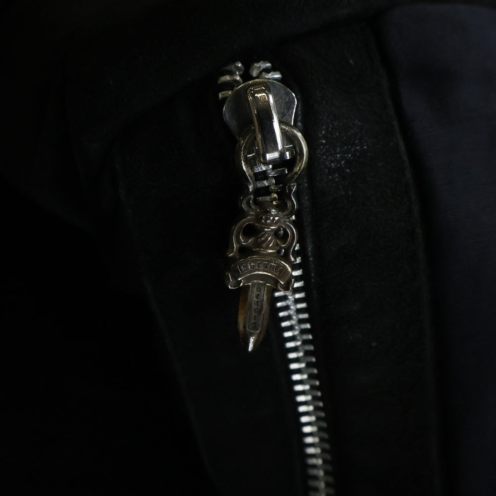 CHROME HEARTS(クロムハーツ) 2B SUEDE VEST スエードレザー クロスボールボタン ジレ ベスト ジャケット ブラック