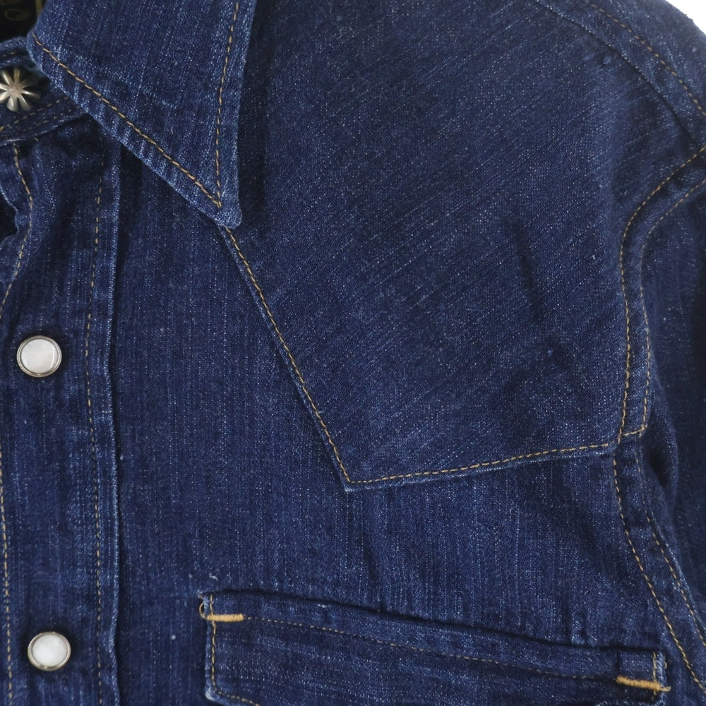 RRL(ダブルアールエル) デニム長袖ウェスタンシャツ インディゴ HS-RD-YM-0130