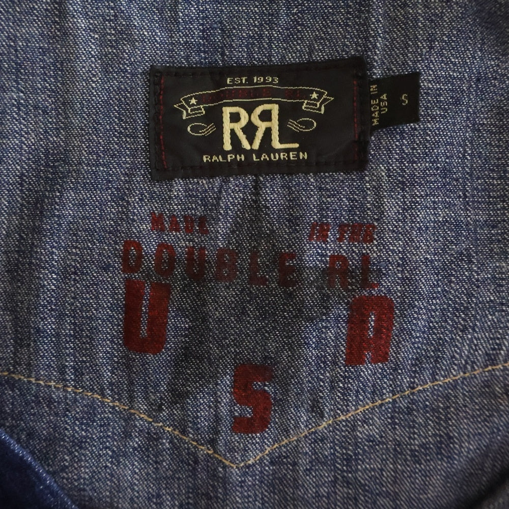 RRL(ダブルアールエル) デニム長袖ウェスタンシャツ インディゴ HS-RD-YM-0130