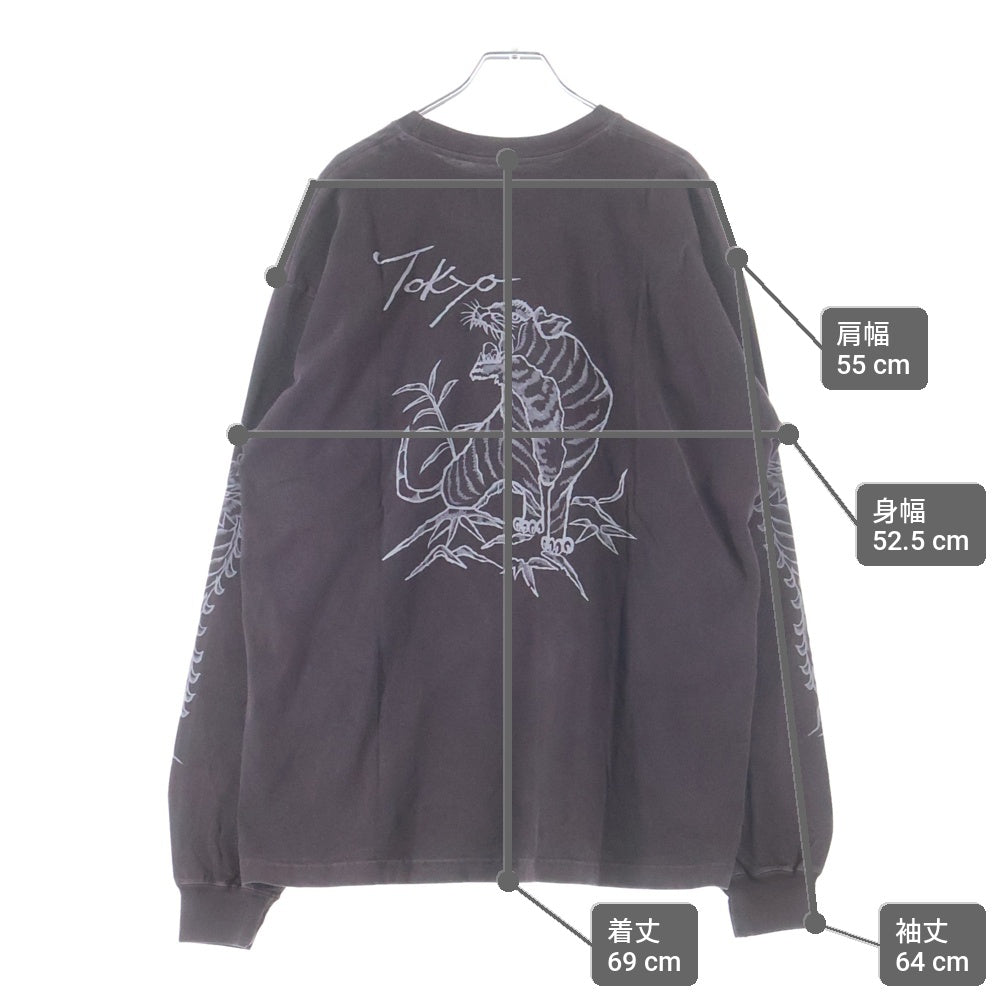 NEIGHBORHOOD(ネイバーフッド) 25AW NH . TEE LS-14 両面プリント クルーネック 長袖Tシャツ カットソー ブラウン 252PCNH-LT14
