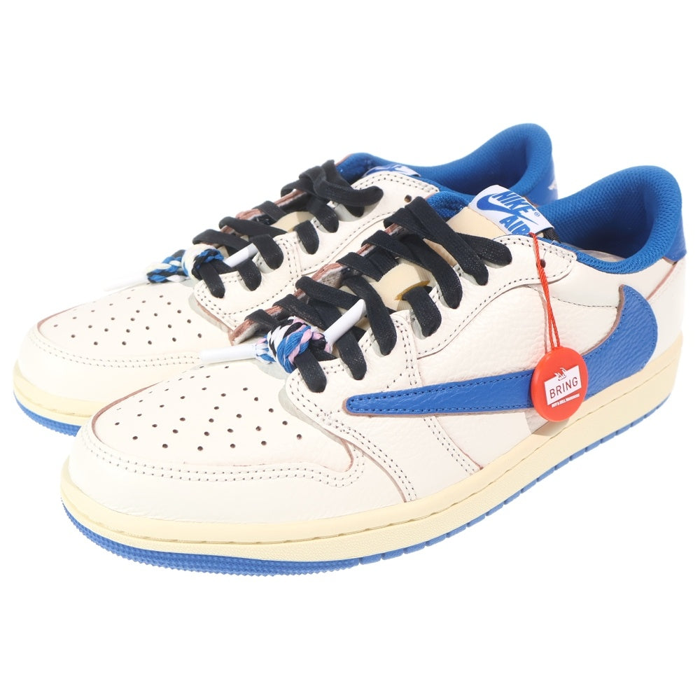 NIKE(ナイキ) ×TRAVIS SCOTT FRAGMENT DESIGN AIR JORDAN 1 LOW OG SP エアジョーダン1 ローカットスニーカー ブルー/ブラック/ホワイト US9.5/27.5cm DM7866-140
