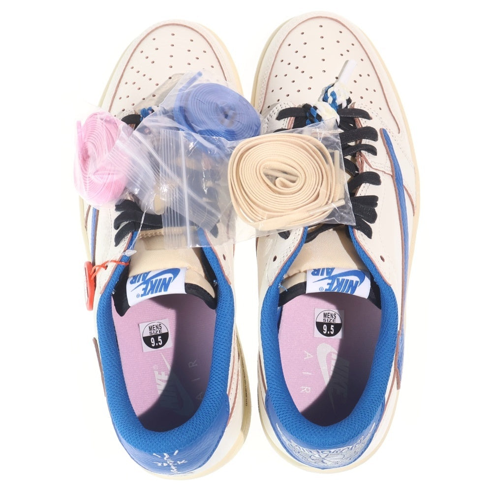NIKE(ナイキ) ×TRAVIS SCOTT FRAGMENT DESIGN AIR JORDAN 1 LOW OG SP エアジョーダン1 ローカットスニーカー ブルー/ブラック/ホワイト US9.5/27.5cm DM7866-140