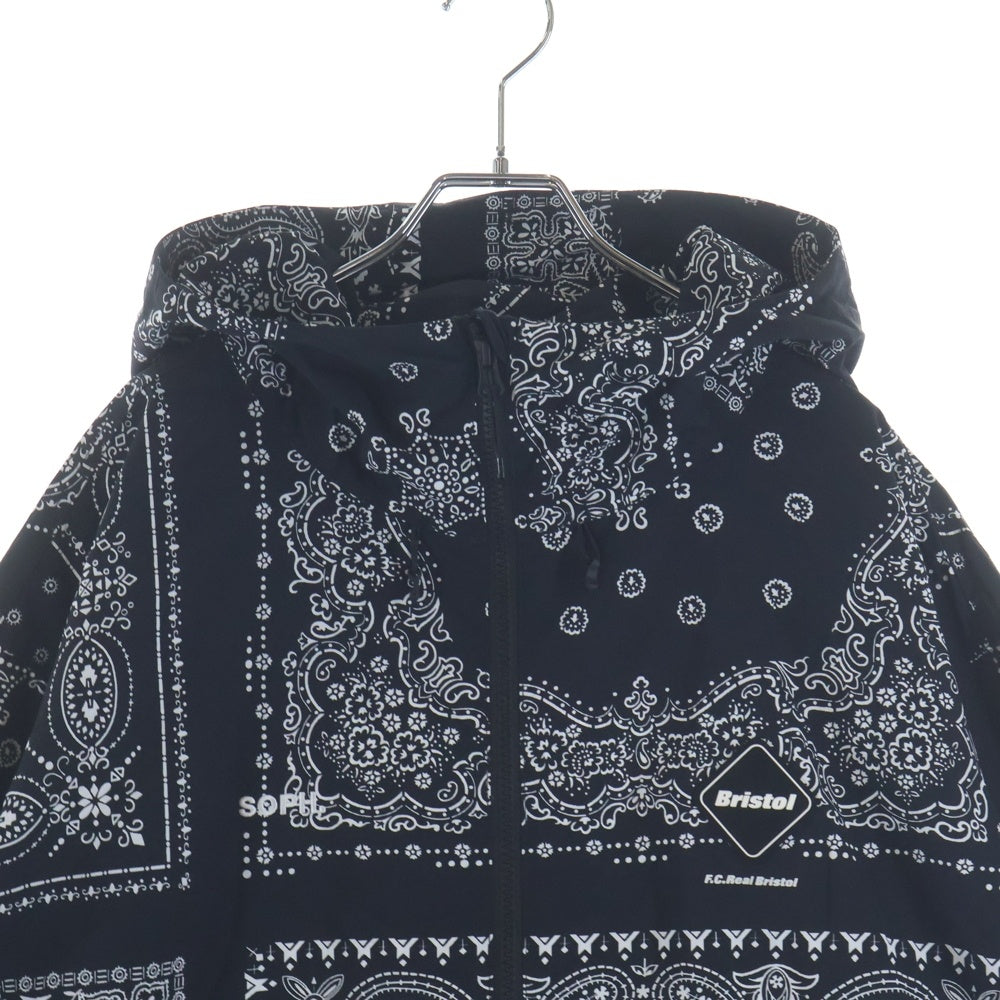 F.C.R.B./F.C.Real Bristol/FCRB(エフシーアールビー/エフシーレアルブリストル) 26SS BANDANA NYLON HOODED BLOUSON バンダナ フーデッドナイロンジャケット ブラック FCRB-260036