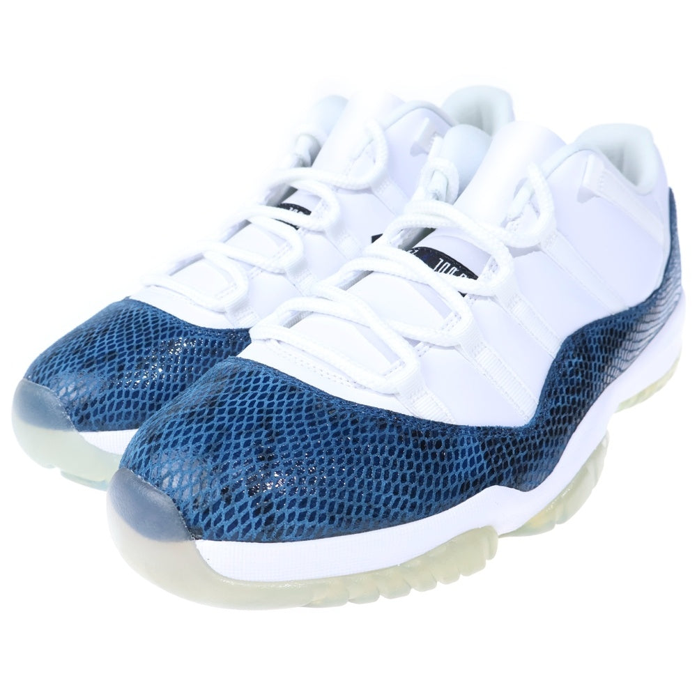 NIKE(ナイキ) AIR JORDAN 11 RETRO LOW LE SNAKESKIN エアジョーダン11 レトロ スネークスキン ローカットスニーカー ホワイト/ブルー US13/31cm CD6846-102