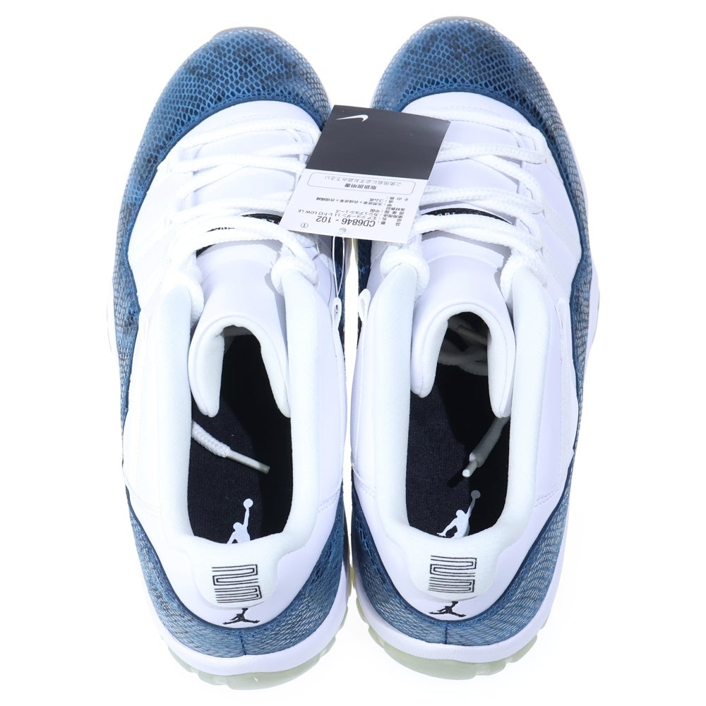 NIKE(ナイキ) AIR JORDAN 11 RETRO LOW LE SNAKESKIN エアジョーダン11 レトロ スネークスキン ローカットスニーカー ホワイト/ブルー US13/31cm CD6846-102