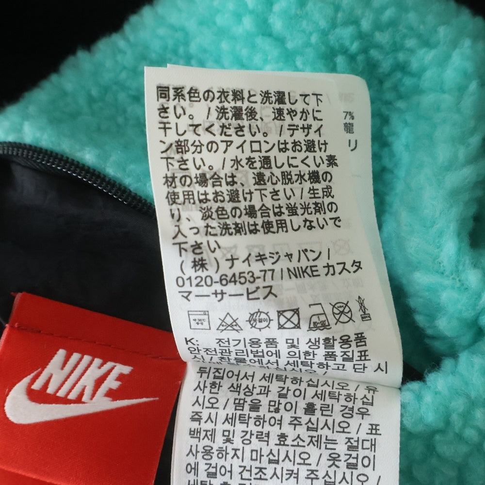 NIKE(ナイキ) AS M NSW VW SWSH FULL ZIP JKT ビッグスウッシュボアフリースリバーシブルジャケット グリーン/ブラック BQ6546-301