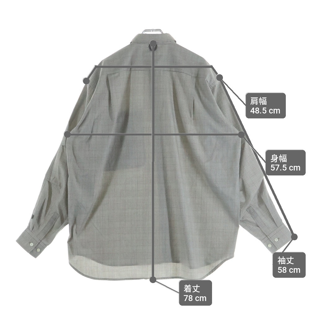 DAIWA PIER39(ダイワ ピアサーティナイン) 25AW TECH REGULAR COLLAR SHIRT テックレギュラーカラー 長袖チェックシャツ グレー BE-82025W