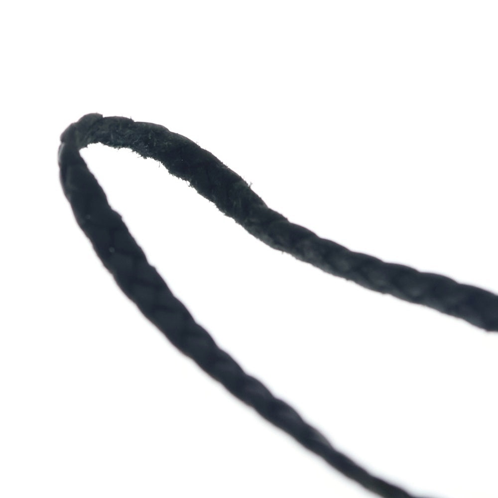 CHROME HEARTS(クロムハーツ) LEATHER BRAID SCROLL ネックレス レザーブレイドネックレス ブラック/シルバー BCA377