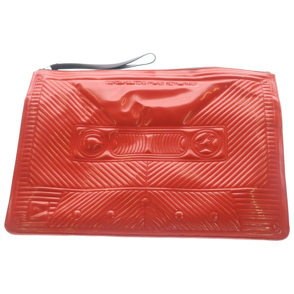 NO BRAND(ノーブランド) CORTO MOLTEDO (コルトモルテド) CASSETTE BIG CLUTCH カセット ビッグ クラッチバッグ オレンジ レディース