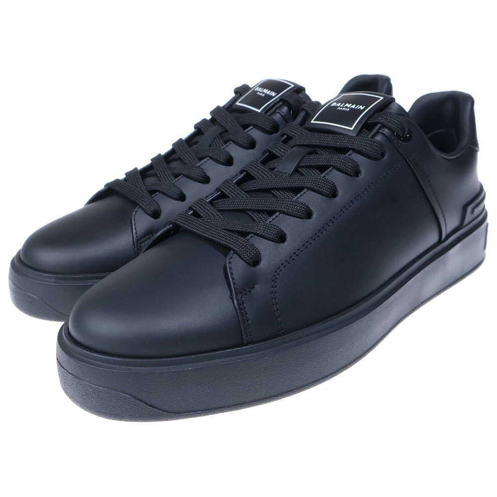 BALMAIN(バルマン) ロゴパッチ レザーローカットスニーカー ブラック ZM9VI244