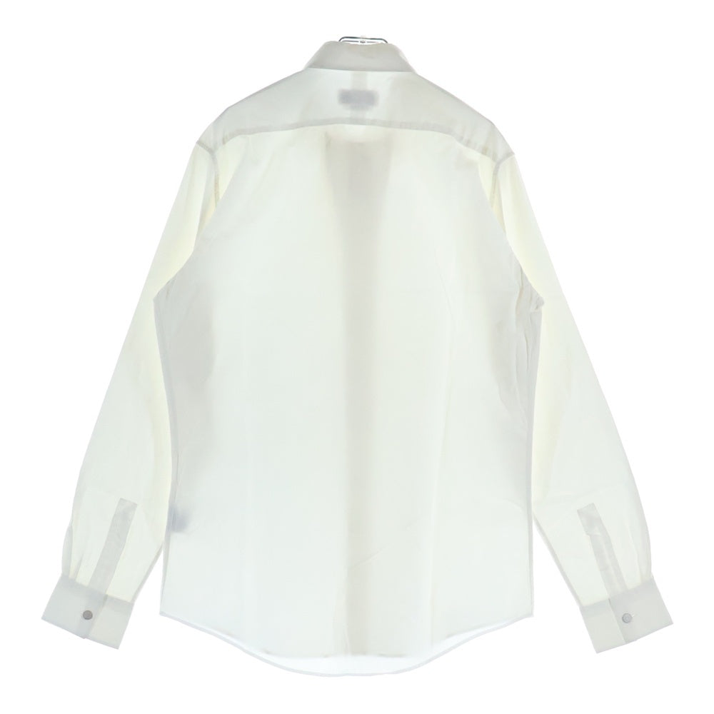 HERMES(エルメス) フランス製 レギュラーカラー ロングスリーブ コットンシャツ ホワイト