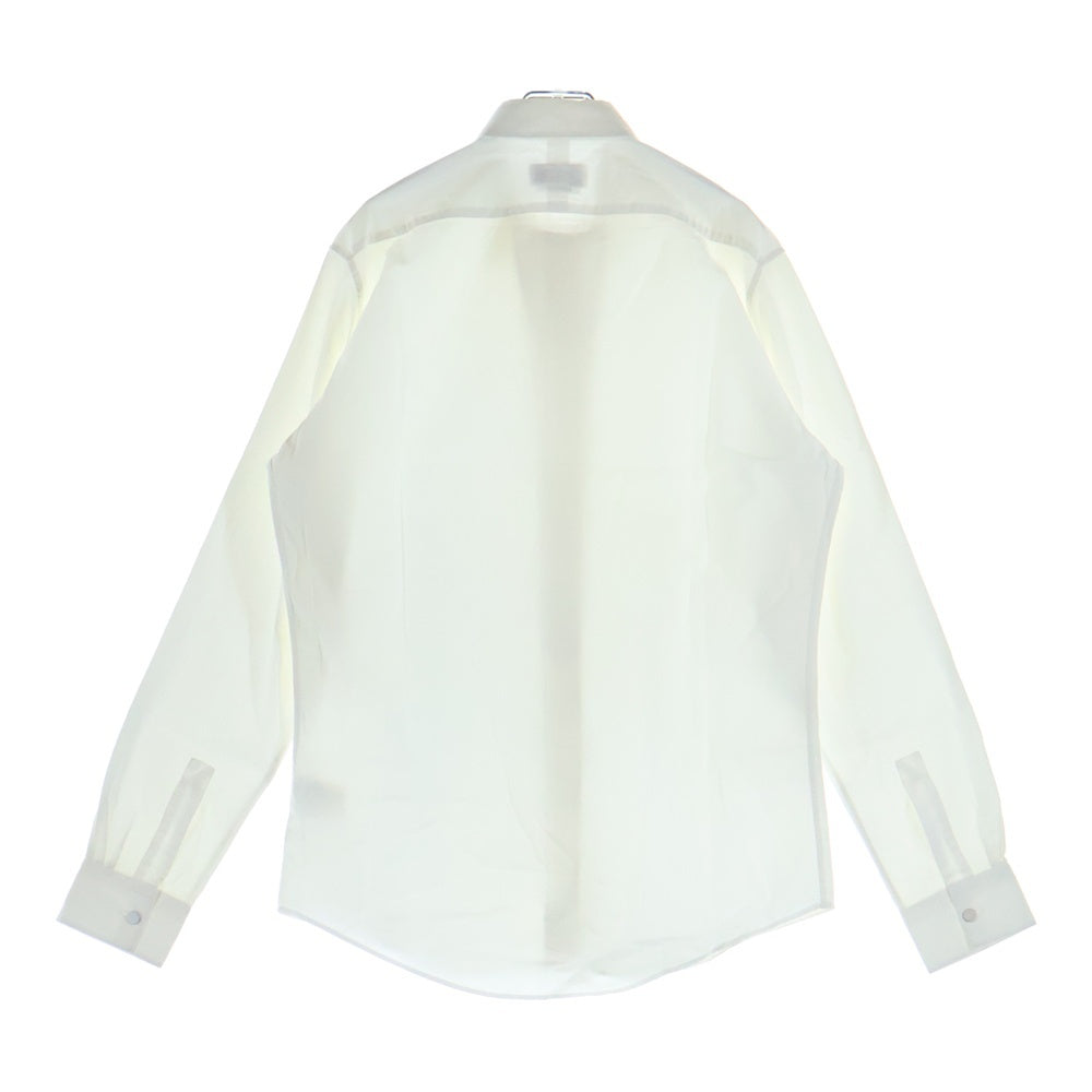 HERMES(エルメス) フランス製 レギュラーカラー ロングスリーブ コットンシャツ ホワイト