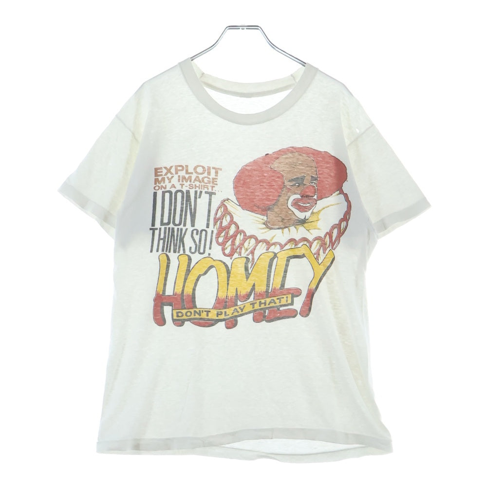 VINTAGE(ヴィンテージ) 90S VINTAGE IN LIVNG COLOR HOMEY THE COWN 1990 TEE ヴィンテージ インリビングカラー ホーミーザクラウン フロントプリントTシャツ 半袖クルーネック