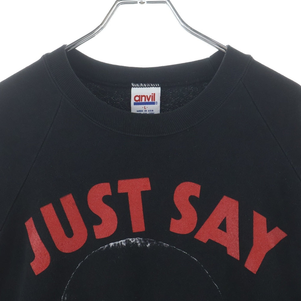 VINTAGE(ヴィンテージ) 80S VINTAGE THE THREE STOOGES JUST SAY MOE SWEATSHIRT ヴィンテージ 3バカ大将 フロントプリント ラグランスリーブ スウェットトレーナー ブラック