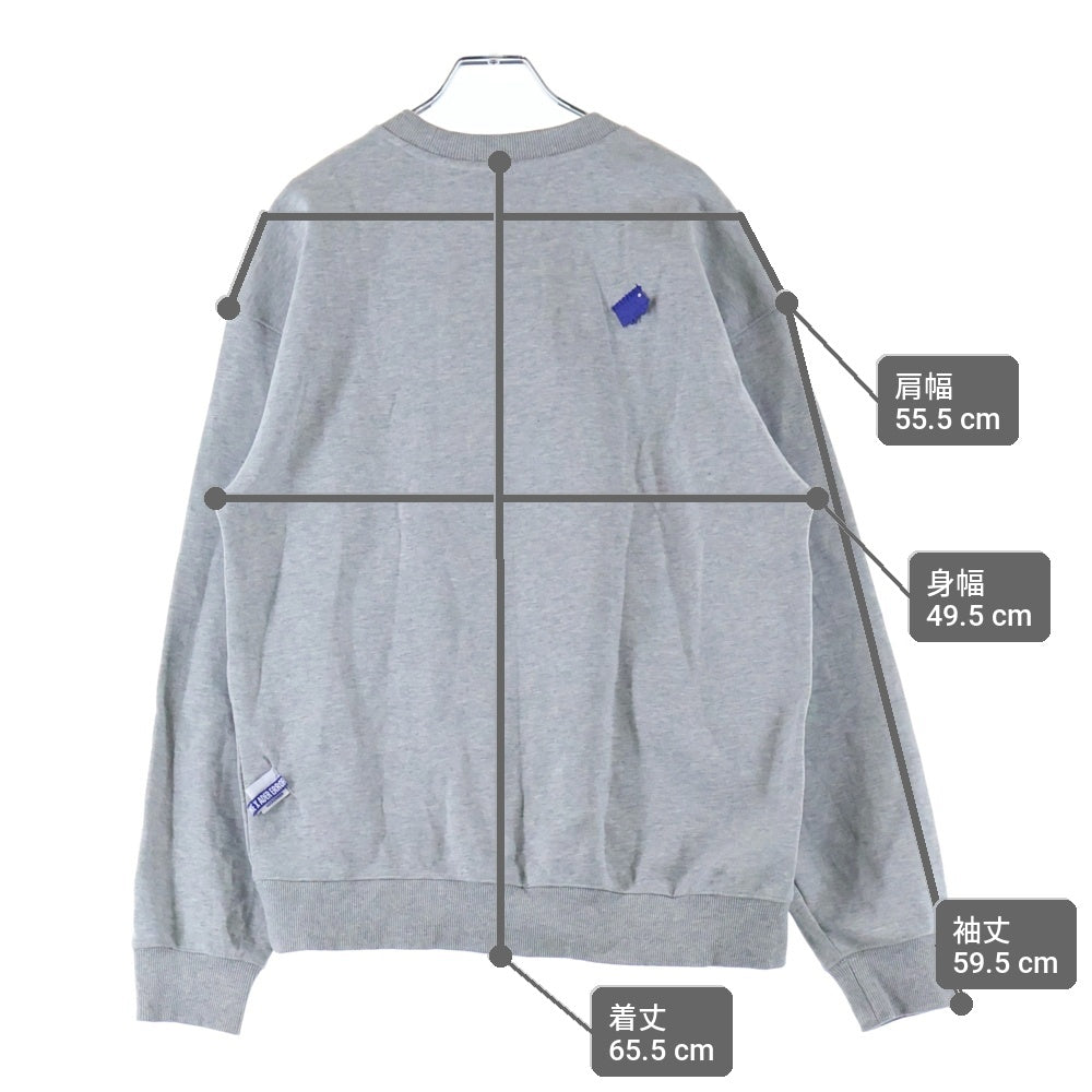 MAISON KITSUNE(メゾンキツネ) 21AW ×ADER ERROR アーダーエラー フロント フォックス ロゴエンブロイダリー プルオーバー スウェット グレー BKKFWSW04GR1
