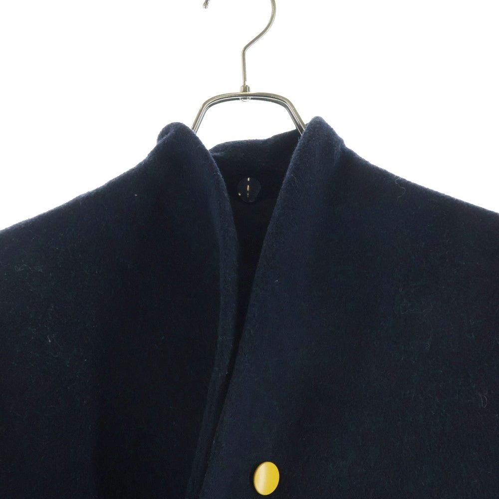 the Sakaki(ザ サカキ) Stadium Jumper スタジアムジャンパー ウール レザー切り替え ブルゾン ジャケット ネイビー/イエロー