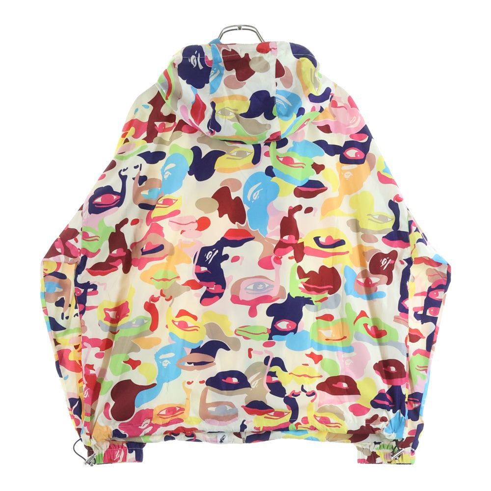 A BATHING APE(アベイシングエイプ) ×KIDSUPER CAMO LIGHTWEIGHT JACKET キッドスーパー カモ総柄 ライトウェイト フーデッドナイロンジャケット マルチカラー 001LJL231904C