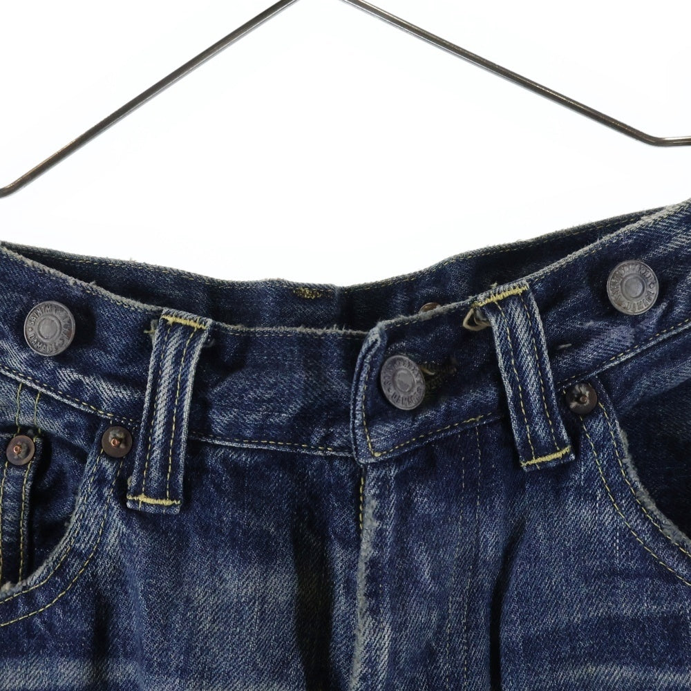 SAINT MICHAEL(セントマイケル) 25AW ×BerBerJin BB_DENIM PNT ベルベルジン ボタンフライ ストレートデニムパンツ インディゴ SM-HR1-0000-C60