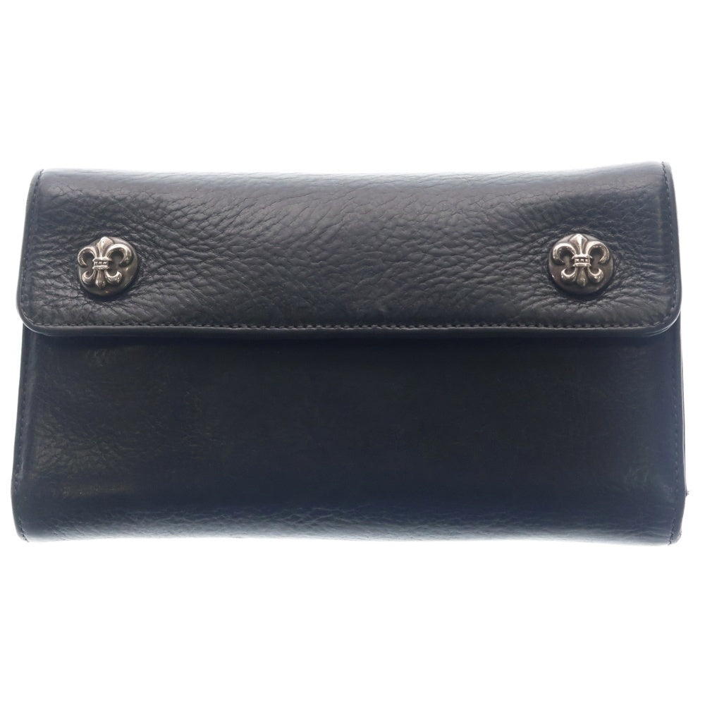 CHROME HEARTS(クロムハーツ) WAVE BS FLUER ウェーブ BSフレア レザーウォレット 財布 ブラック