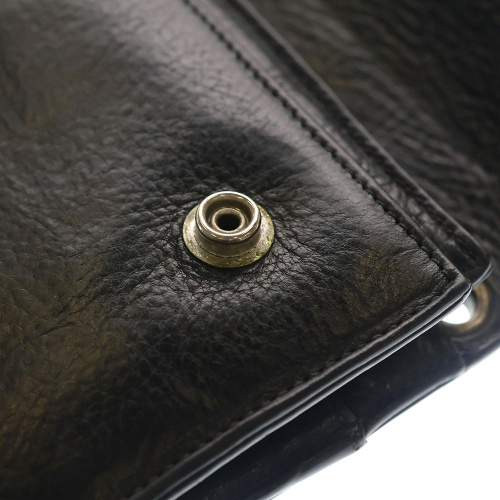 CHROME HEARTS(クロムハーツ) WAVE BS FLUER ウェーブ BSフレア レザーウォレット 財布 ブラック