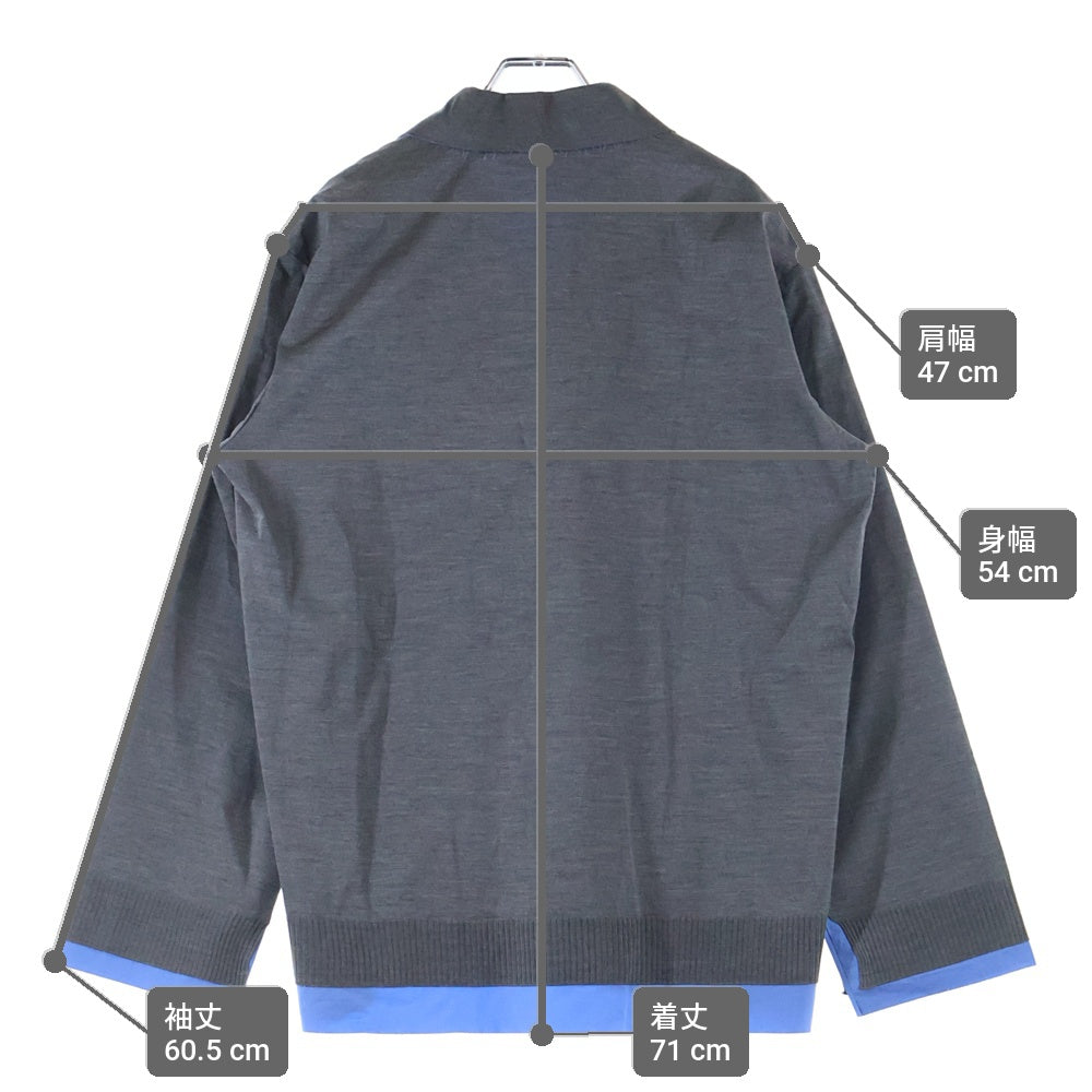 miumiu(ミュウミュウ) 24AW Camicie Maglia Popeline Shirt カミーチェ マグリアポプリン オープンカラー長袖シャツ レディース グレー/ブルー MK1890 S000 15Q9